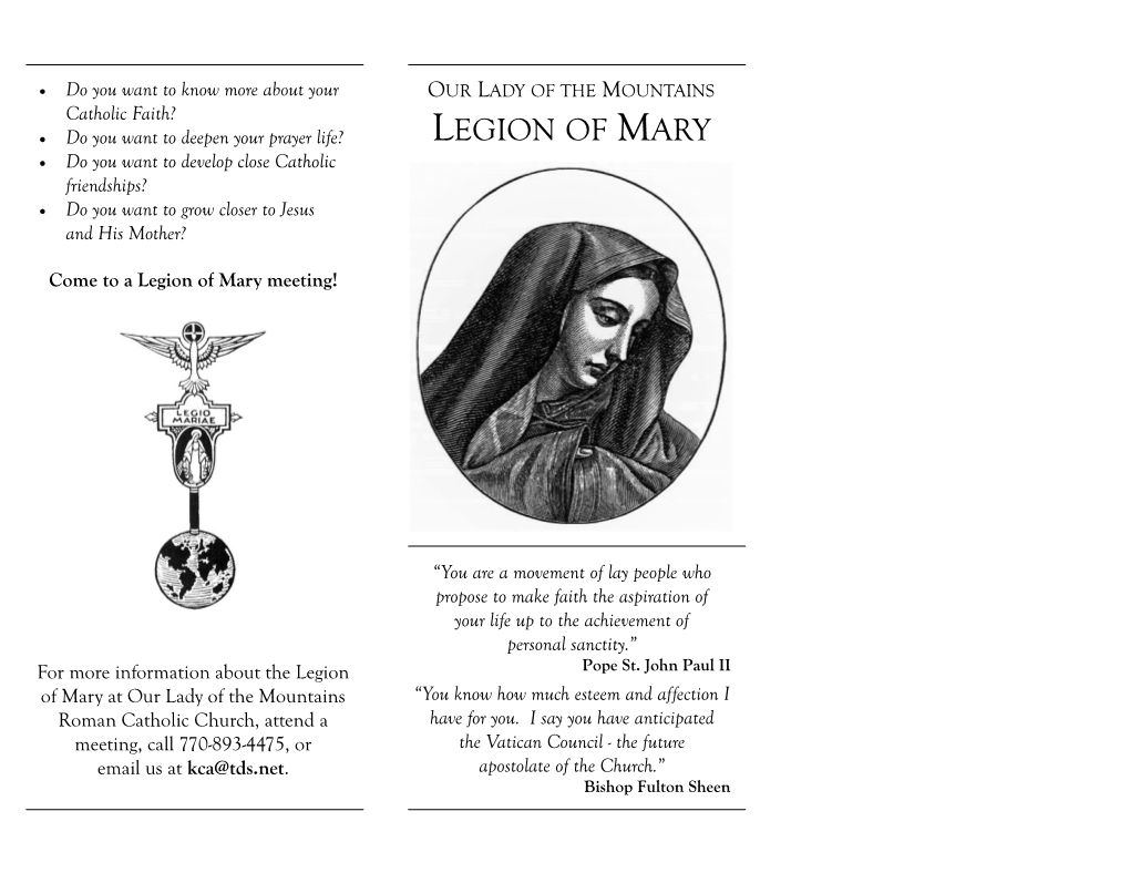 Legion of Mary Brochure