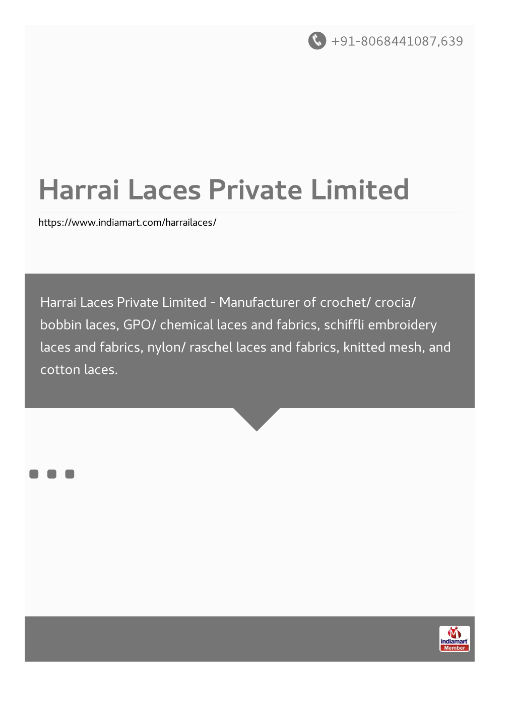 Harrai Laces Private Limited
