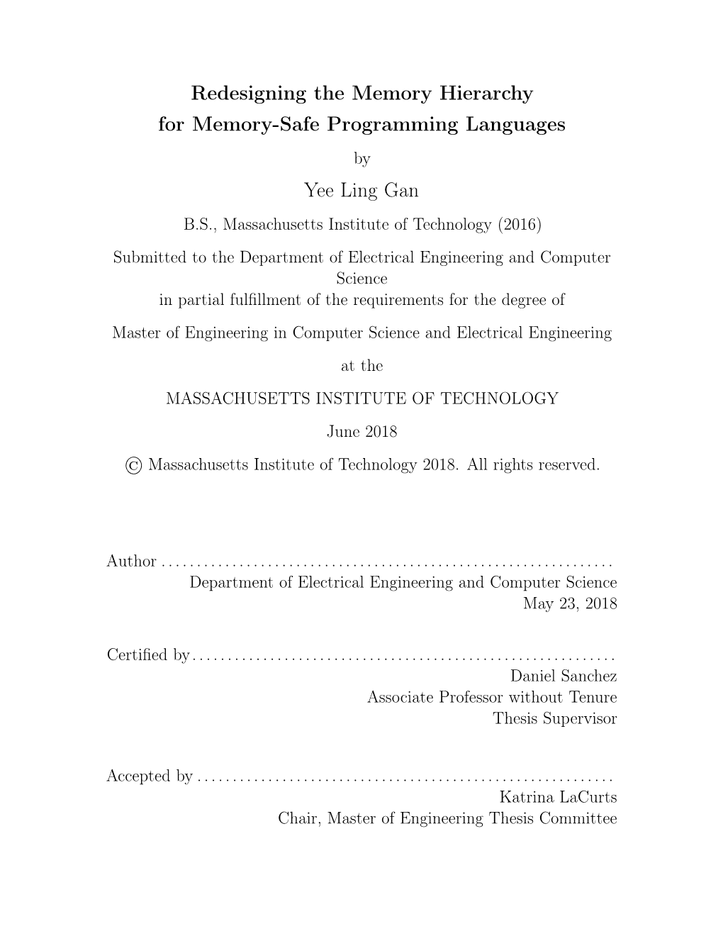 Redesigning the Memory Hierarchy for Memory-Safe Programming Languages