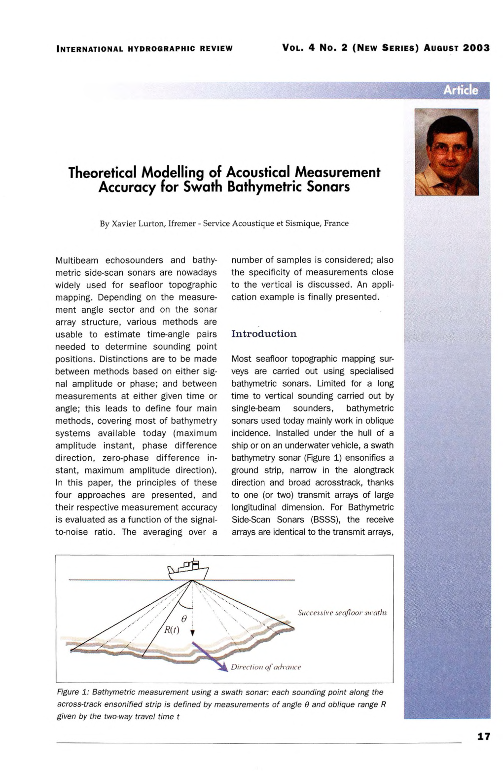Theoretical Modelling of Acoustical Measurement Accuracy for Swath Bathymetric Sonars