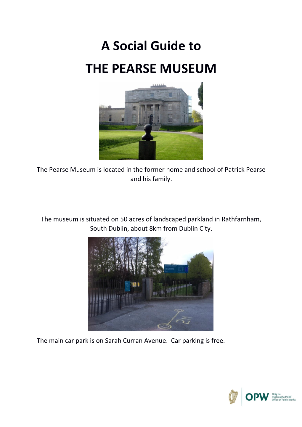 Pearse Museum Social Guide Covid-19