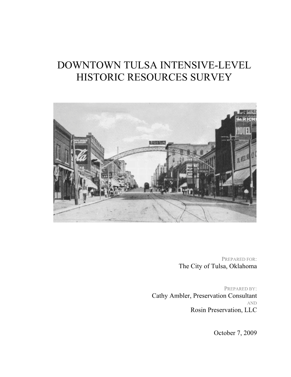 Downtown Tulsa Intensive-Level Historic Resources Survey