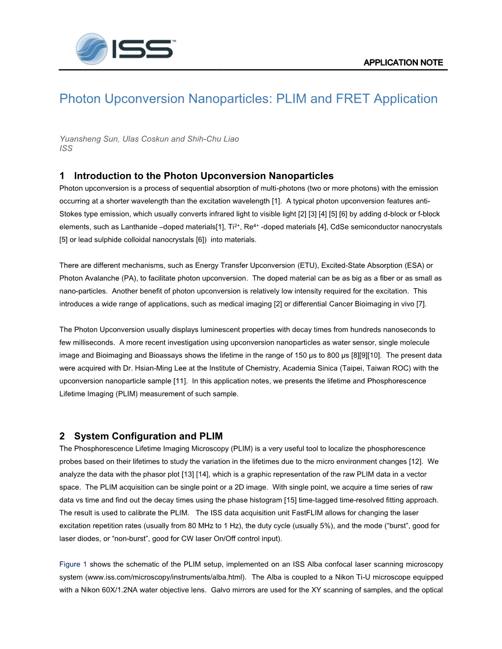 Photon Upconversion Nanoparticles: PLIM and FRET Application