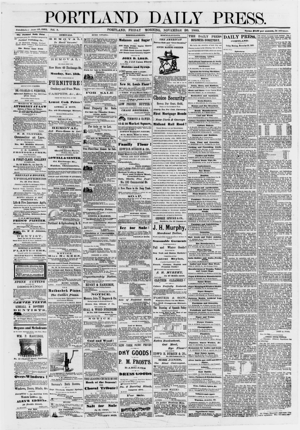 Portland Daily Press: November 26,1869