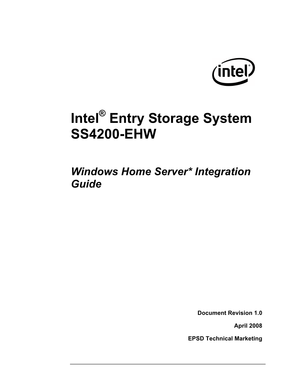 Intel Entry Storage System SS4200-EHW