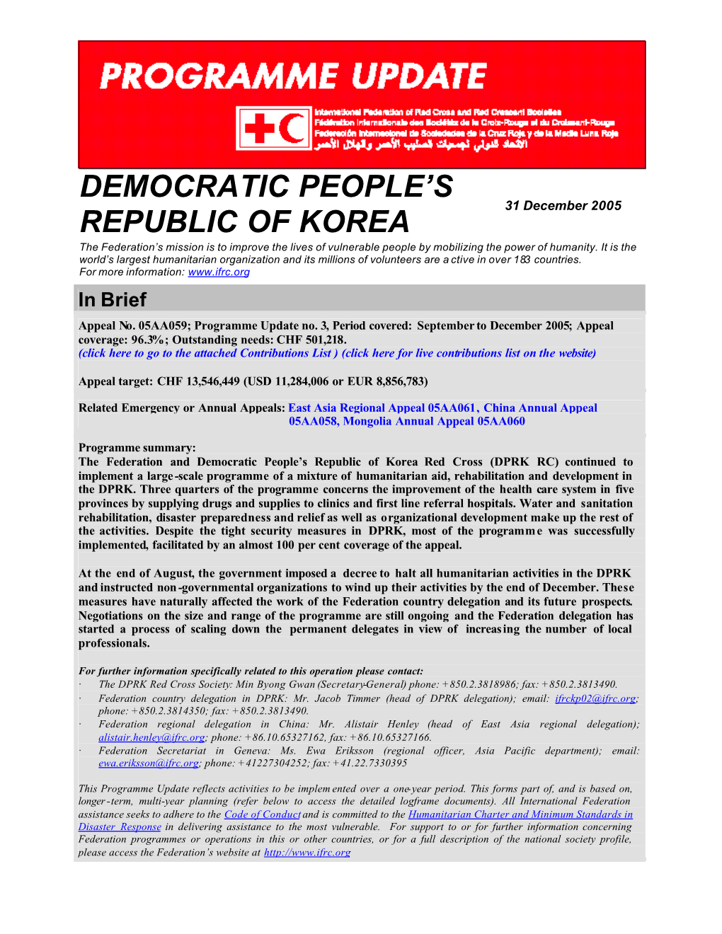 Democratic People's Republic of Korea