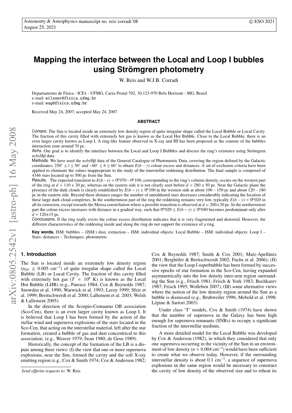 Mapping the Interface Between the Local and Loop I Bubbles Using Stromgren¨ Photometry W