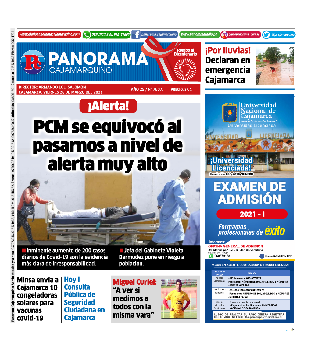 PCM Se Equivocó Al Pasarnos a Nivel De Alerta Muy Alto