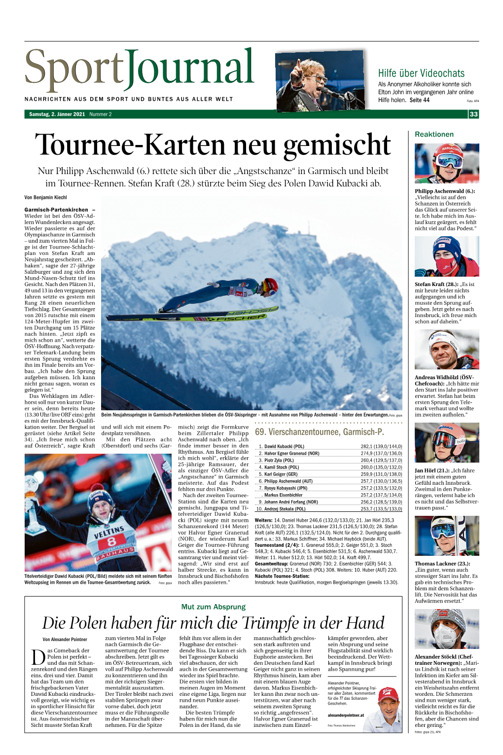 Tournee-Karten Neu Gemischt