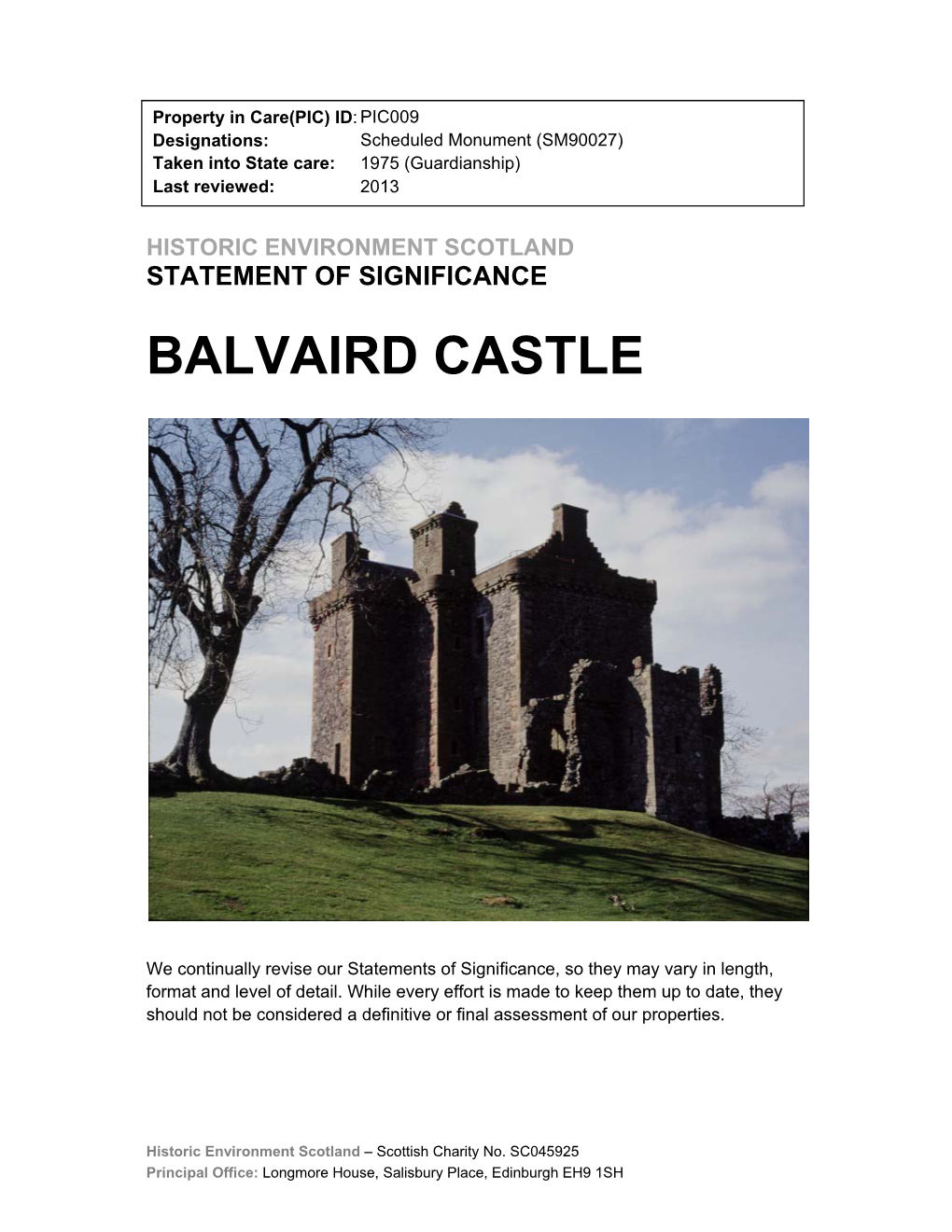 Balvaird Castle