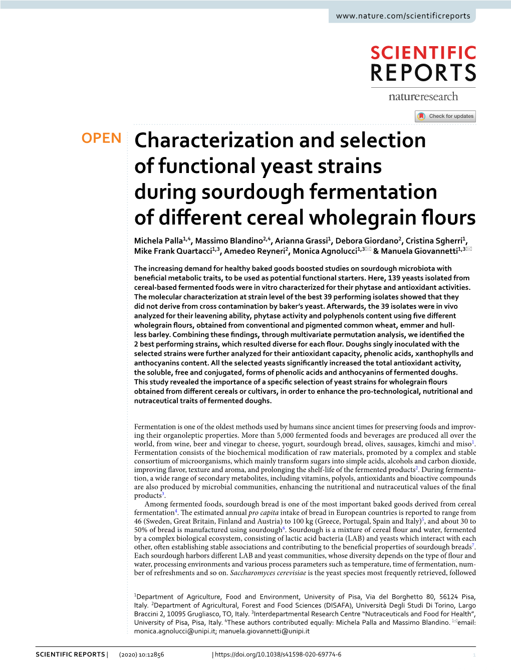 Characterization and Selection of Functional Yeast Strains