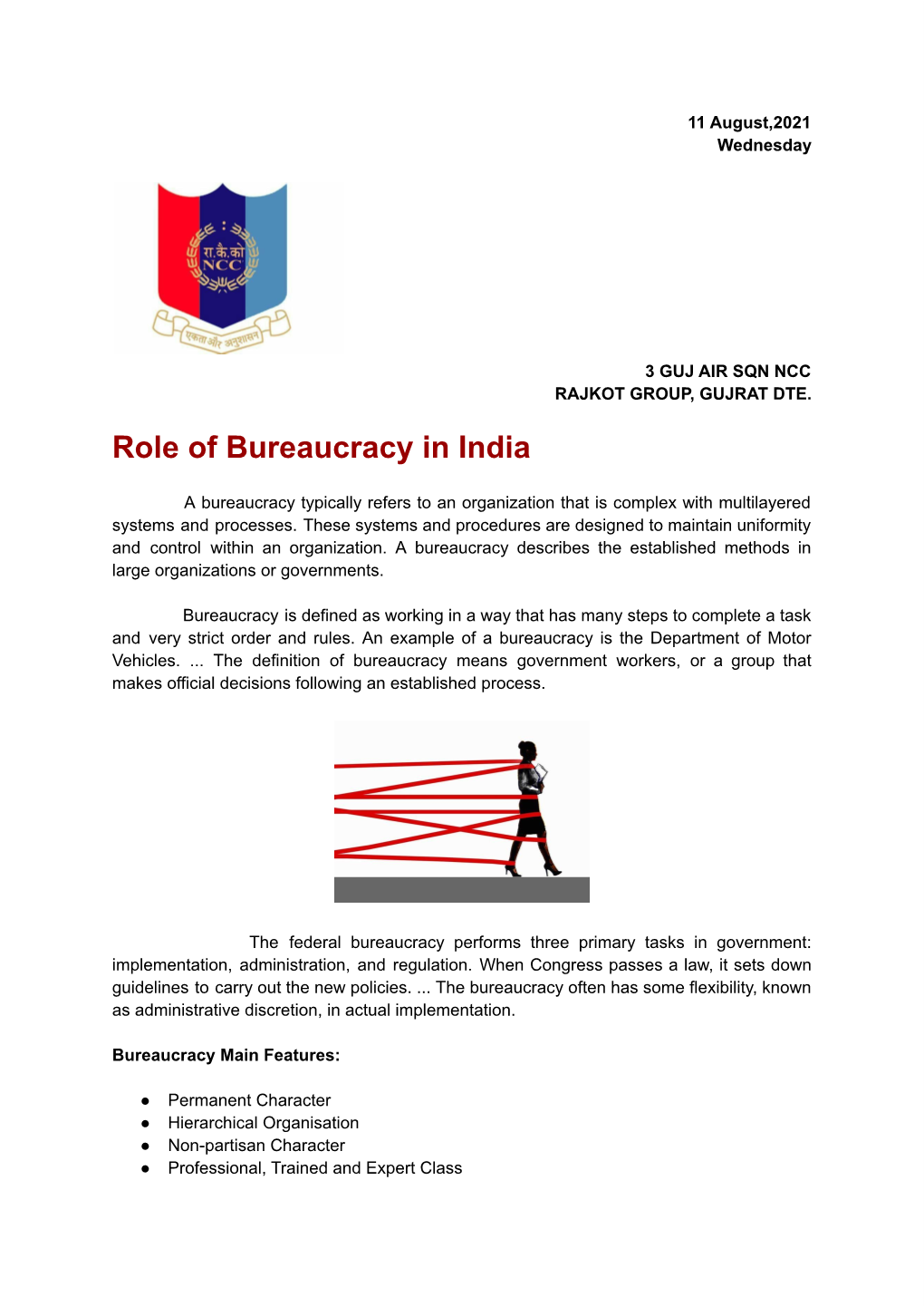 Role of Bureaucracy in India