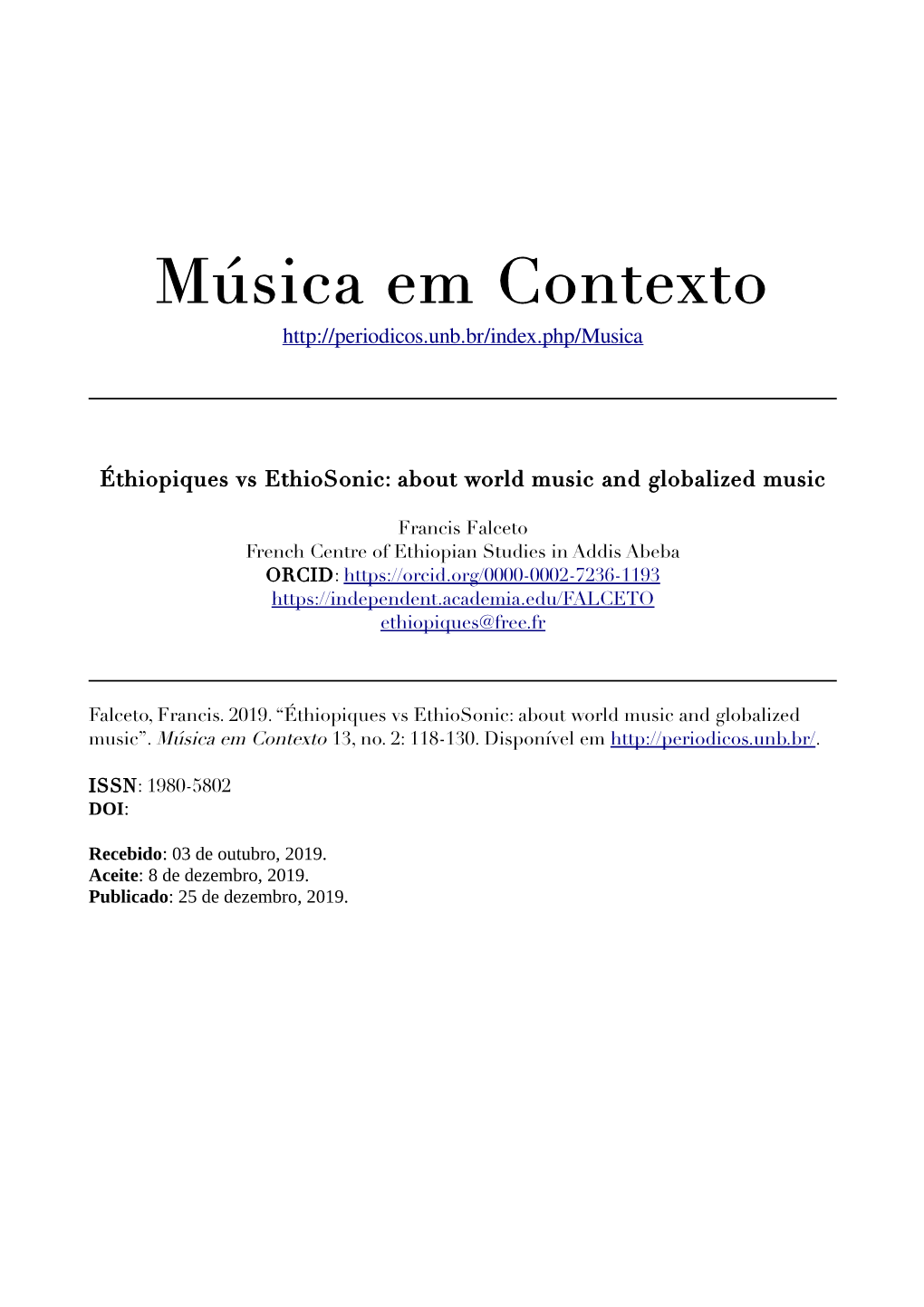 Música Em Contexto