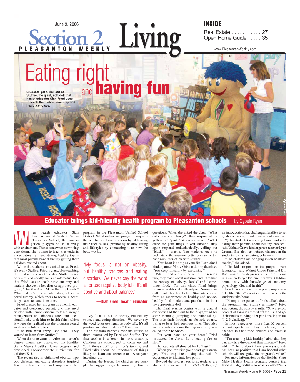 Section 2 PLEASANTON WEEKLY Livingliving Eating Right