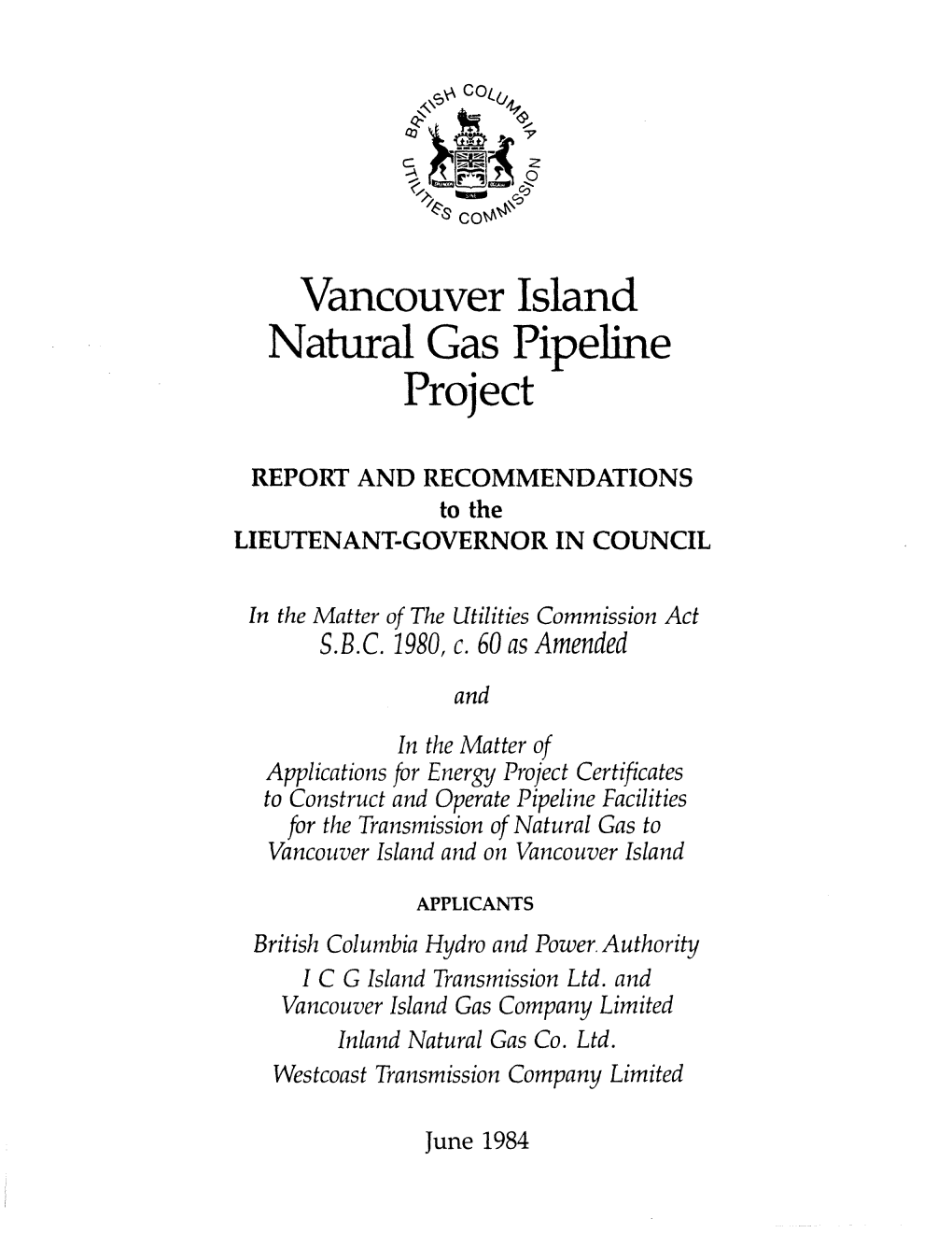 Vancouver Island Natural Gas Pipeline Project