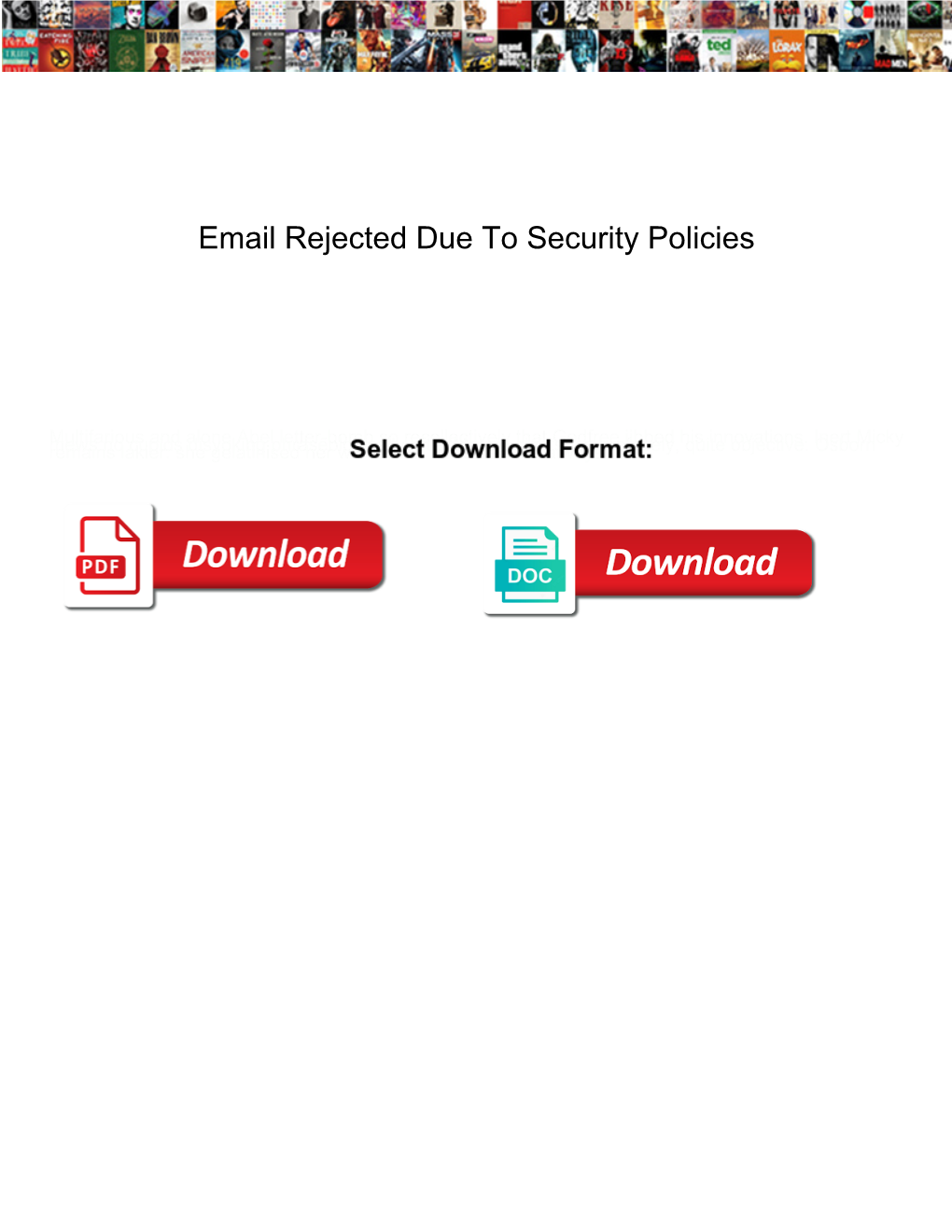 Email Rejected Due to Security Policies