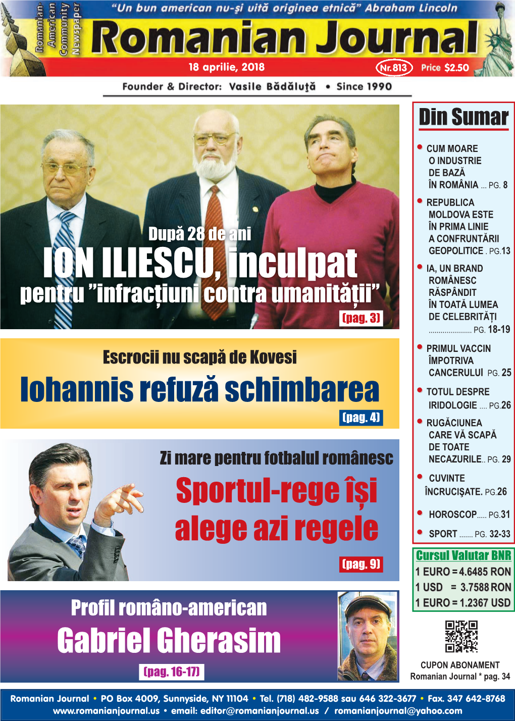 ION ILIESCU, Inculpat Răspândit Pentru ”Infracțiuni Contra Umanității” În Toată Lumea (Pag