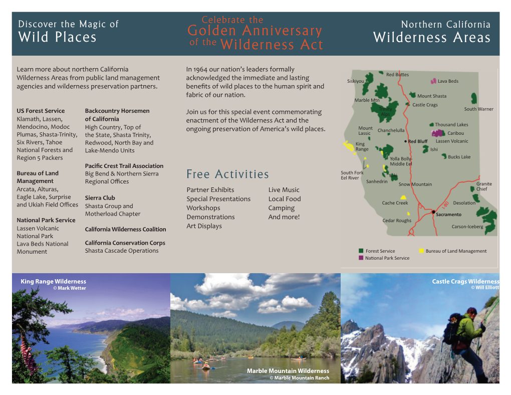 Wilderness Areas Golden Anniversary of the Wilderness Act Wild Places