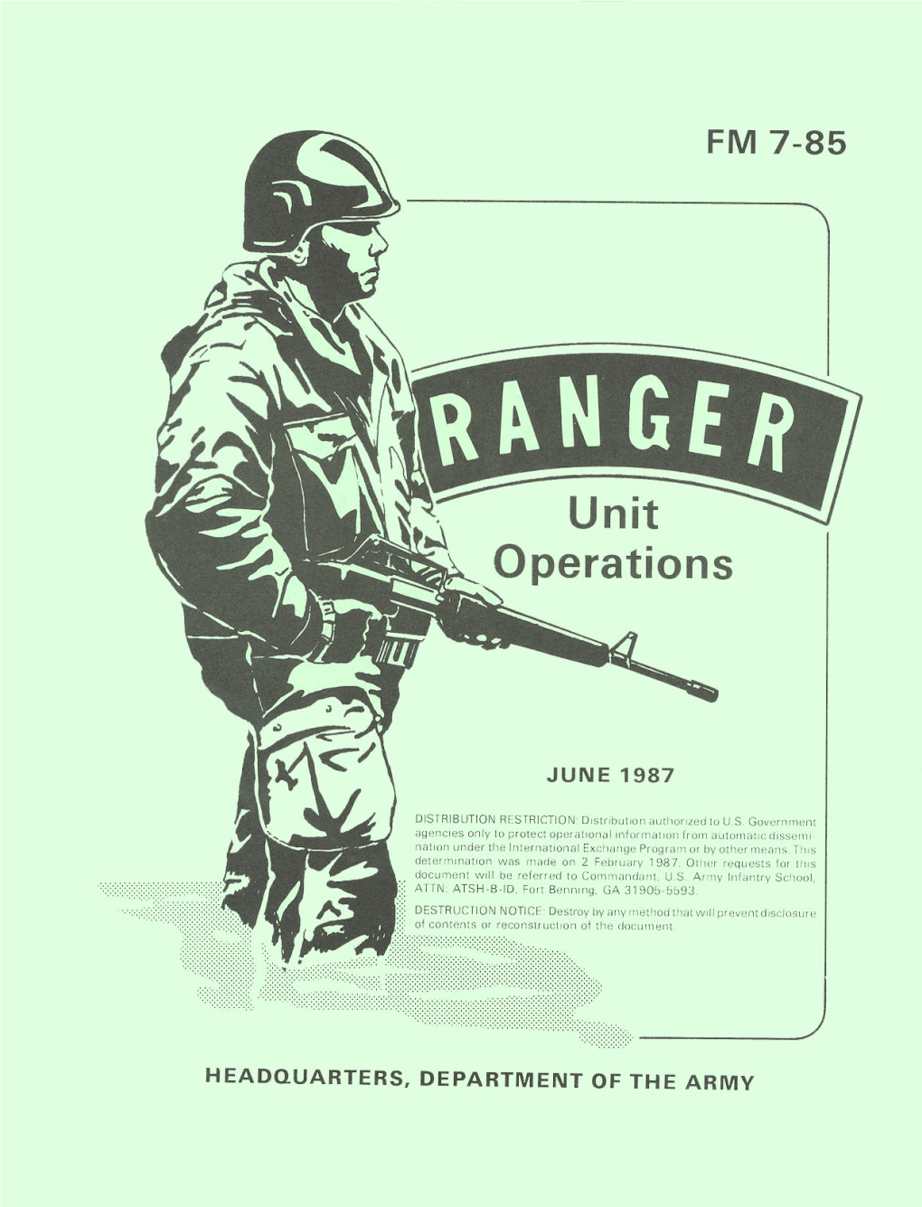 FM 7-85: Ranger Unit Operations