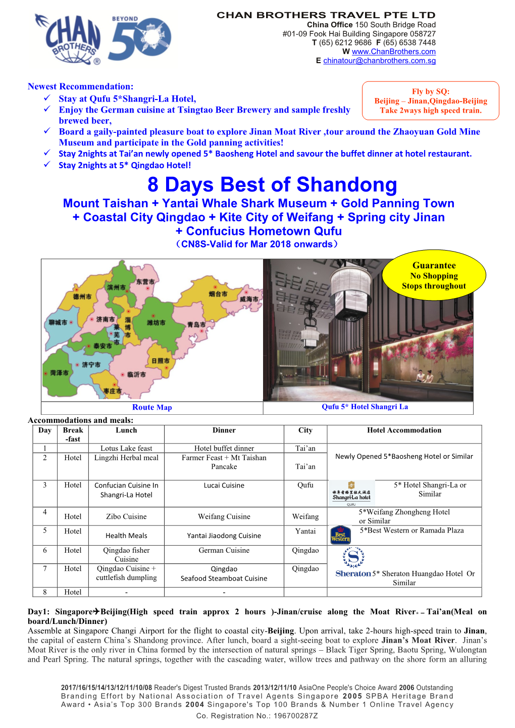 8 Days Best of Shandong