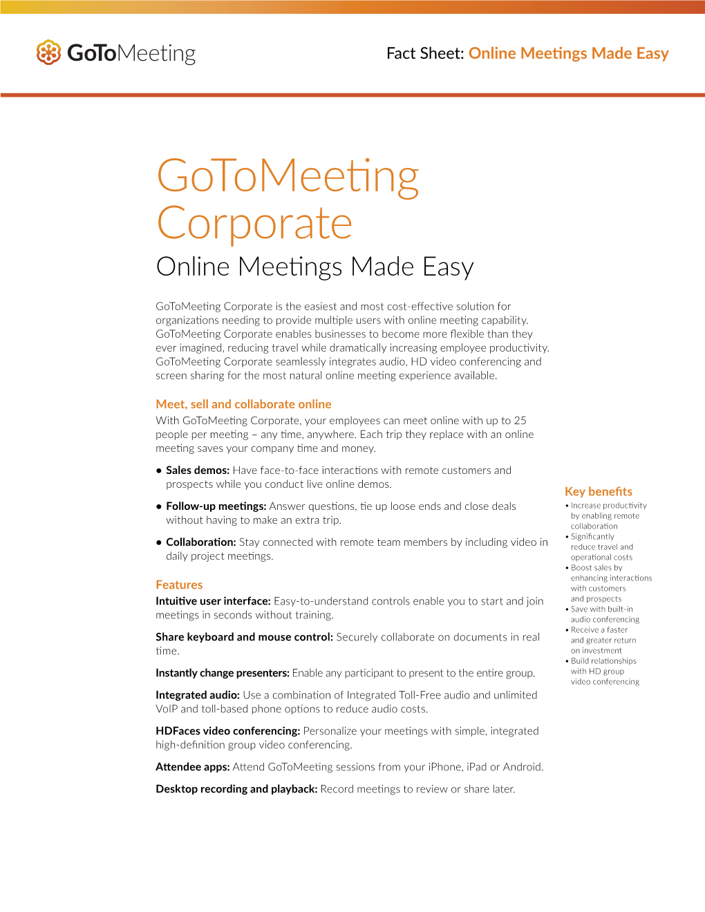 Gotomeeting Corporate Online Meetings Made Easy