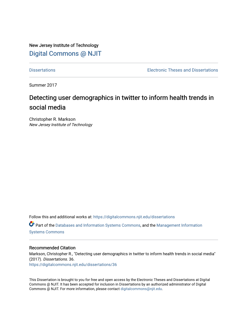 Detecting User Demographics in Twitter to Inform Health Trends in Social Media