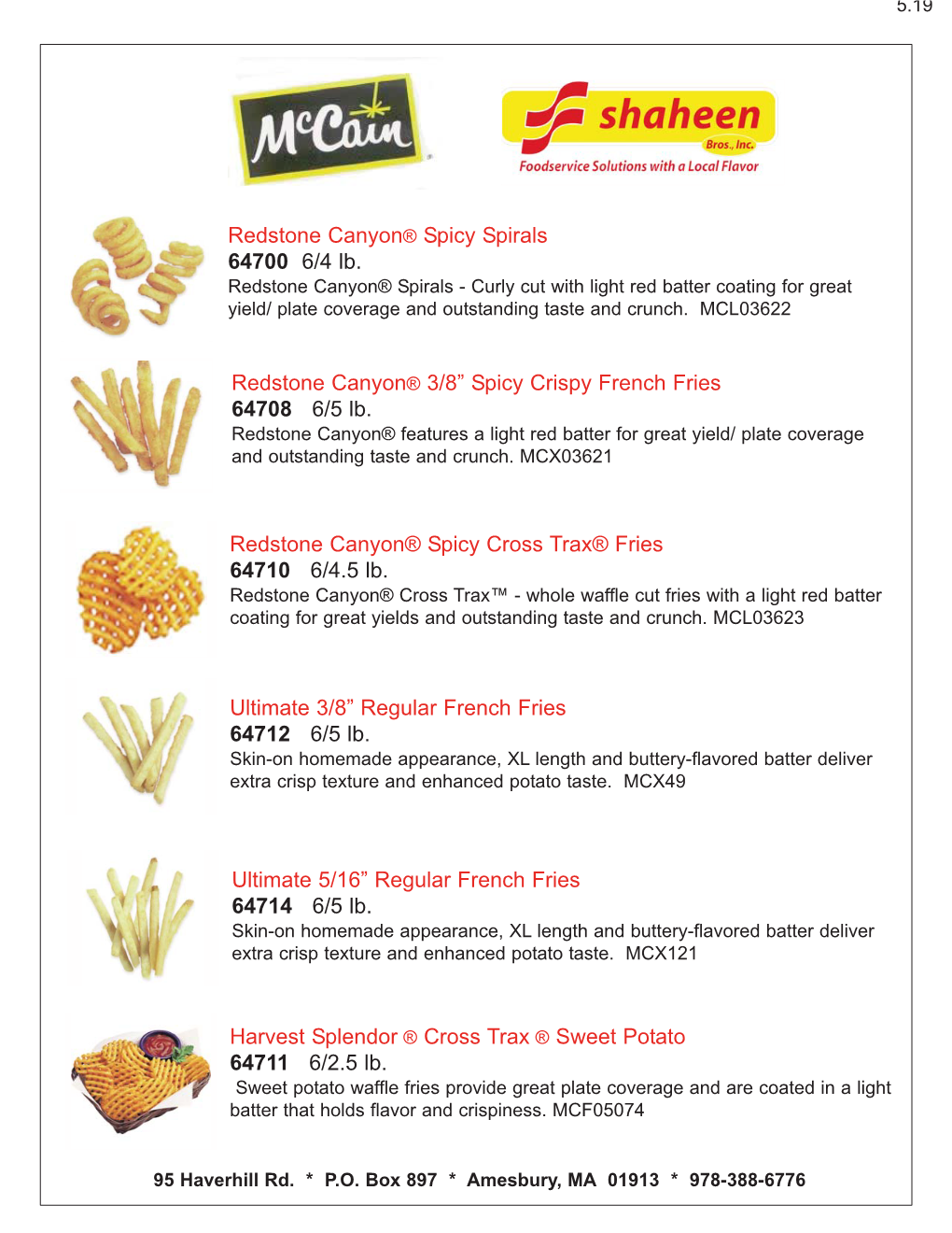 French Fries 64708 6/5 Lb