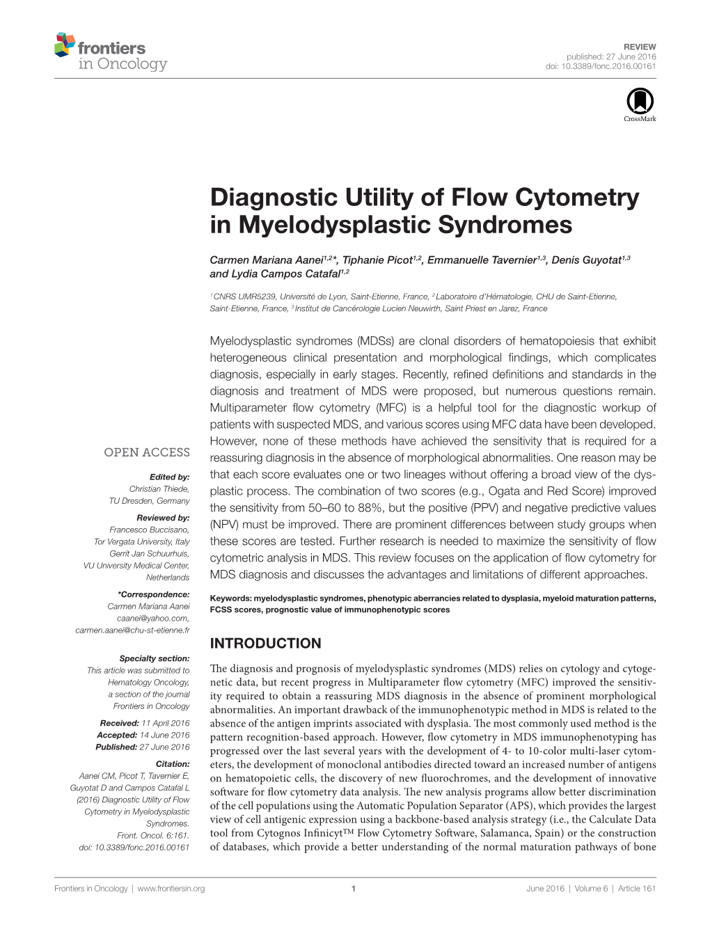 Diagnostic Utility of Flow Cytometry in Myelodysplastic Syndromes