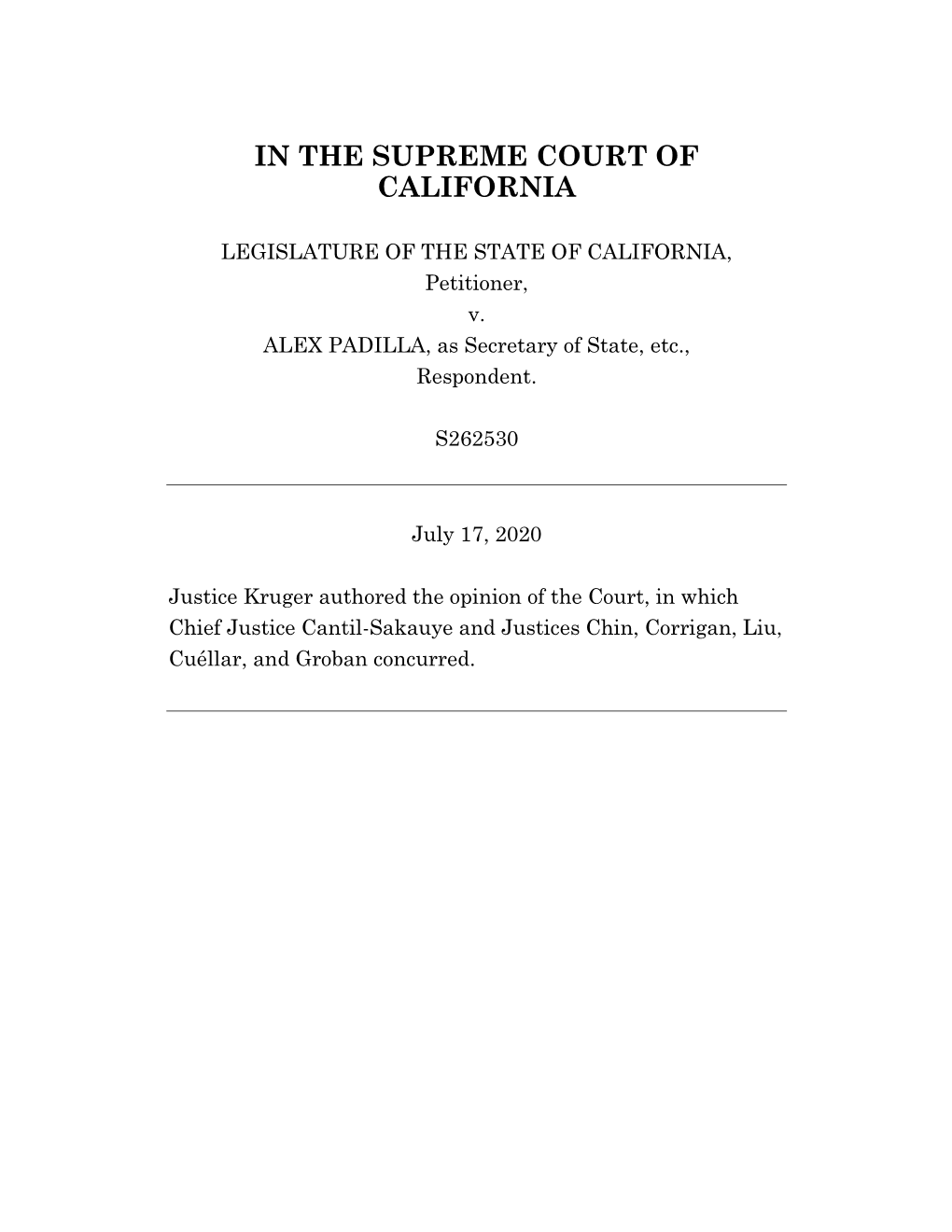 In the Supreme Court of California