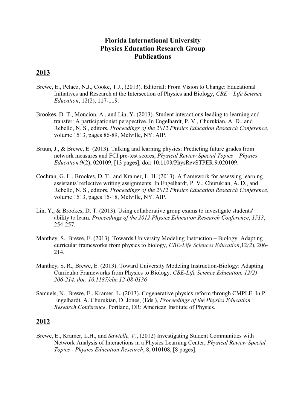 Physics Education Research Group