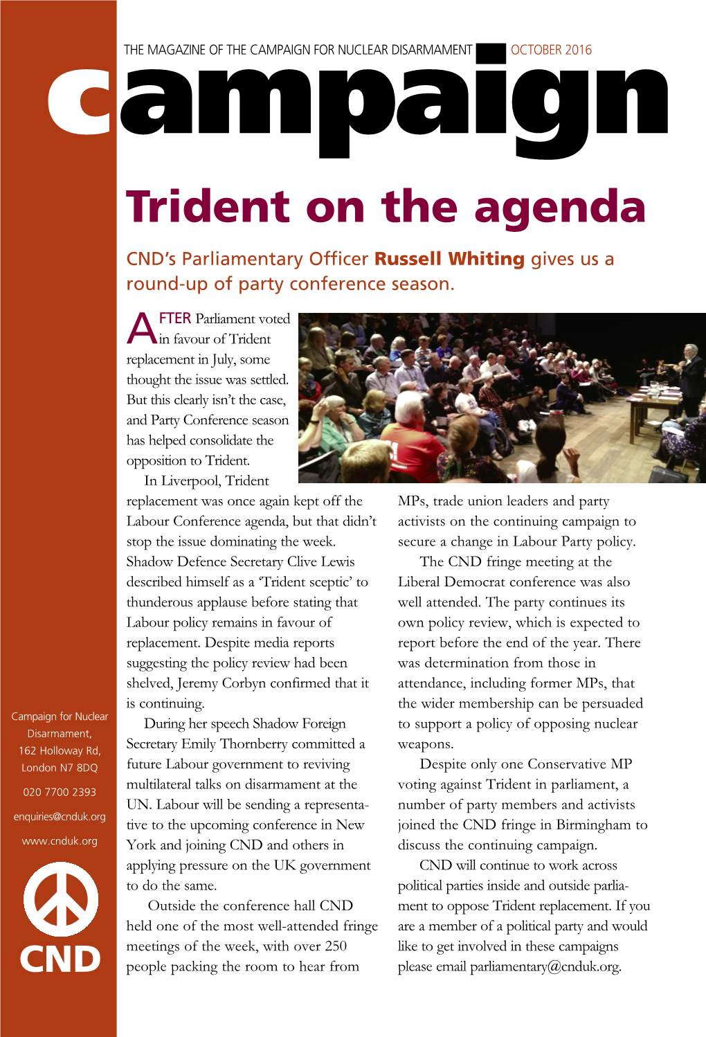 Trident on the Agenda