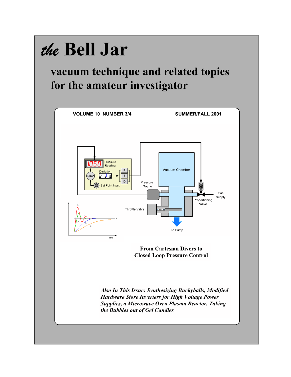 Vacuum Technique and Related Topics for the Amateur Investigator