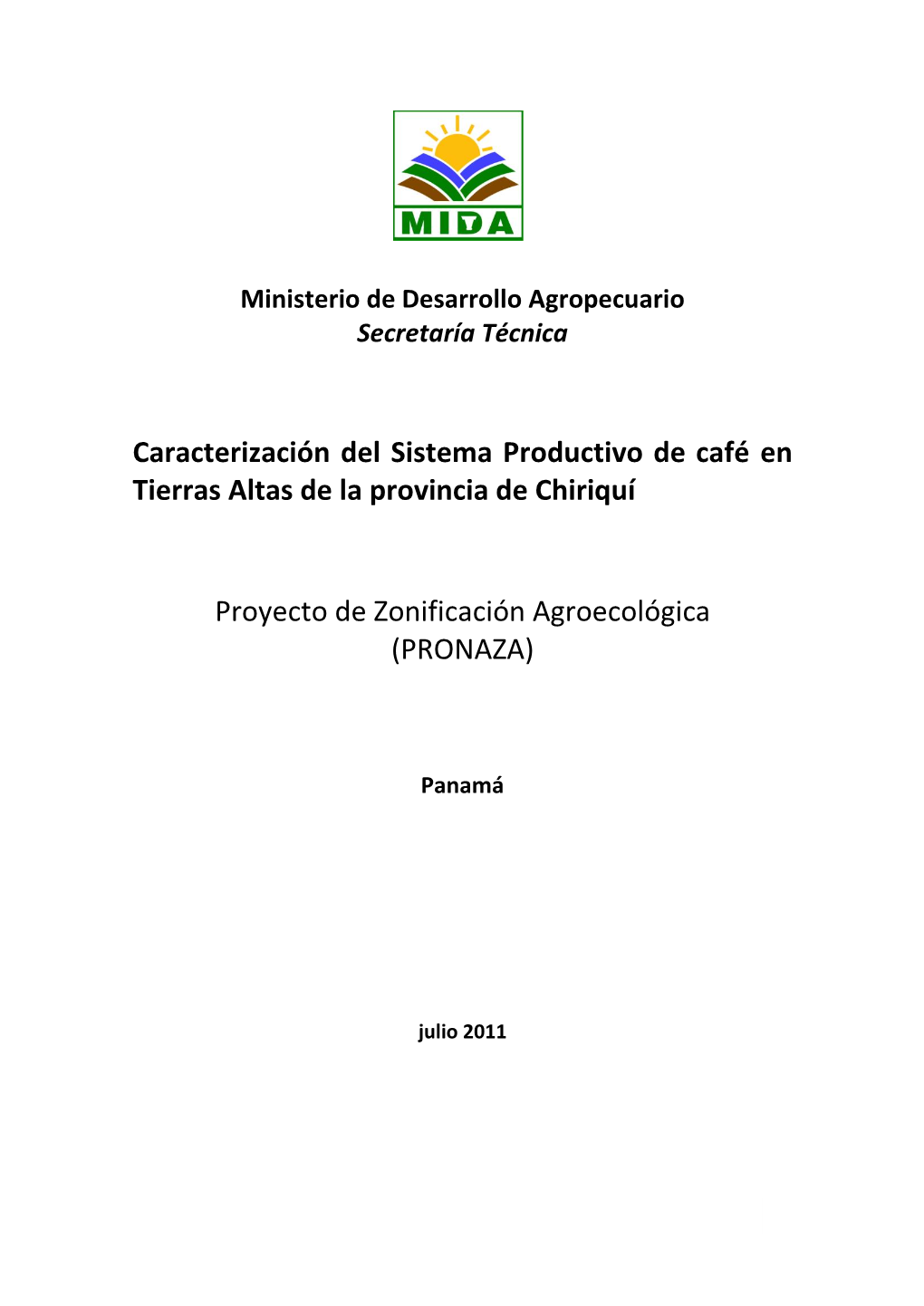 Caracterización Del Sistema Productivo De Café En Tierras Altas De La Provincia De Chiriquí