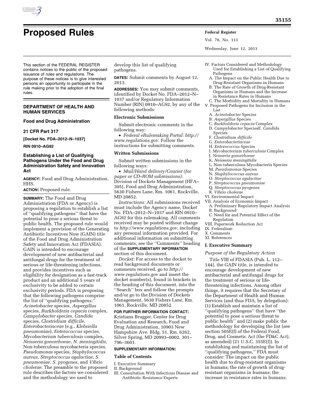 Proposed Rules Federal Register Vol