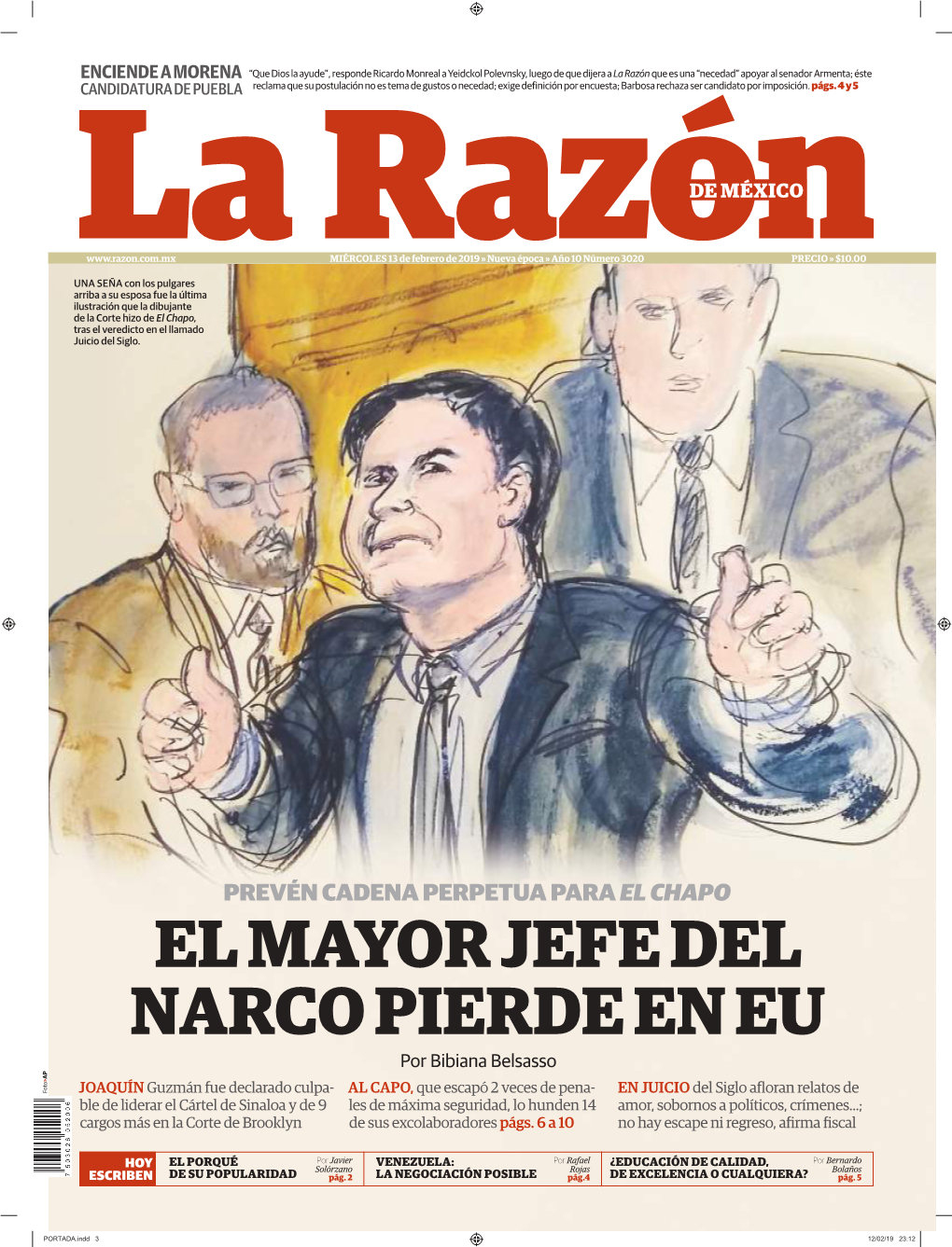 EL MAYOR JEFE DEL NARCO PIERDE EN EU Por Bibiana Belsasso