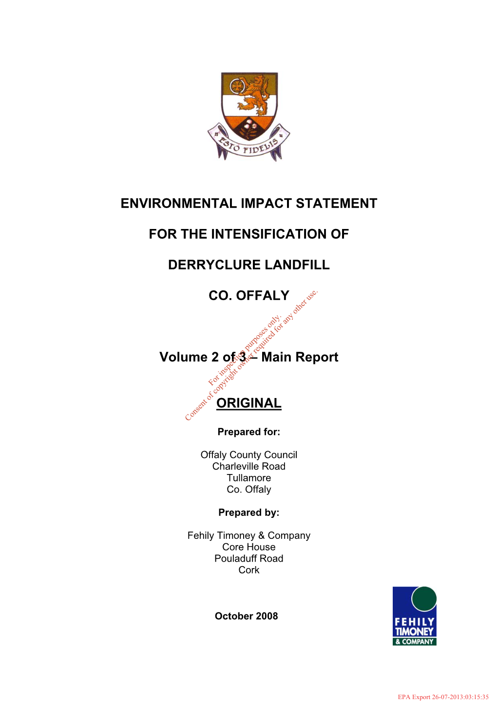 Environmental Impact Statement for The