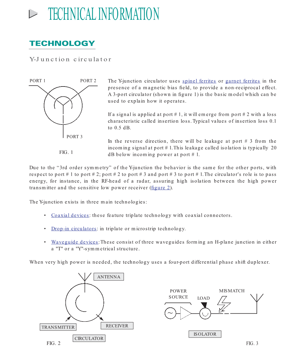 Drop-In Isolator/ Circulator Application Note