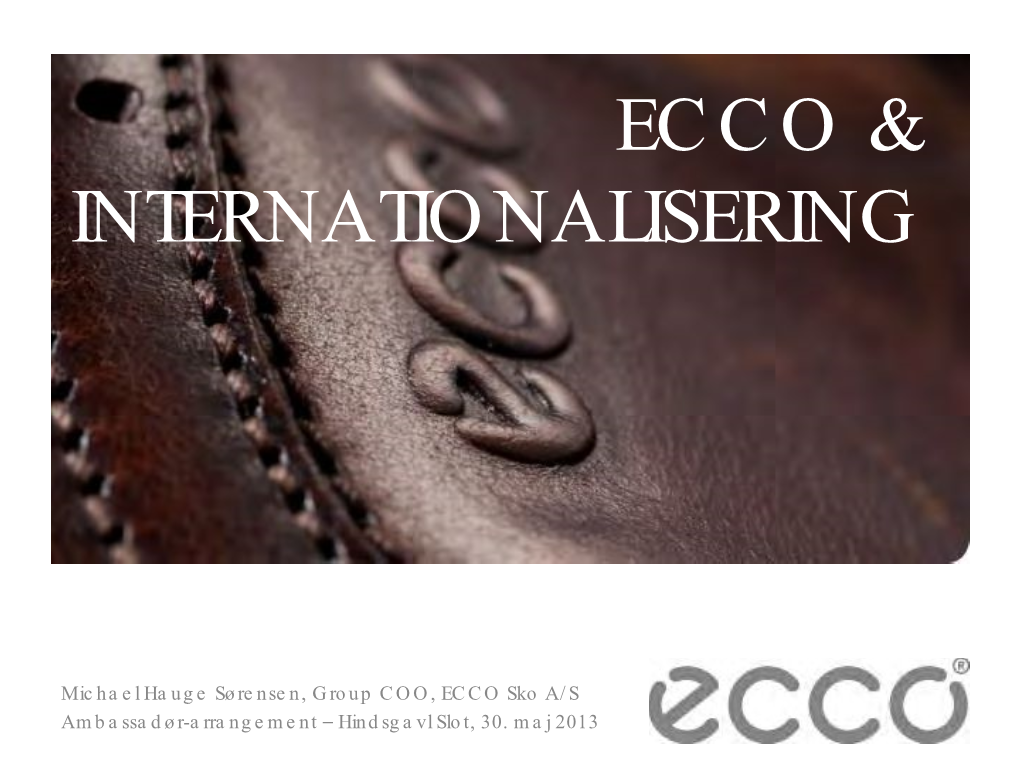 ECCO Corporate Presentation