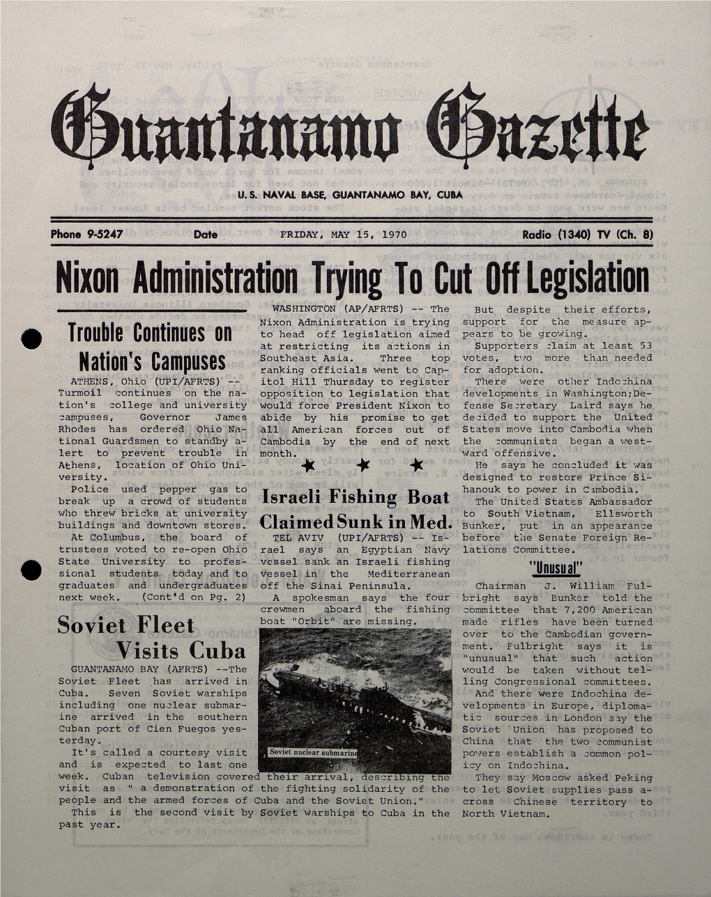 Nixon Administration Trying to Cut Off Legislation