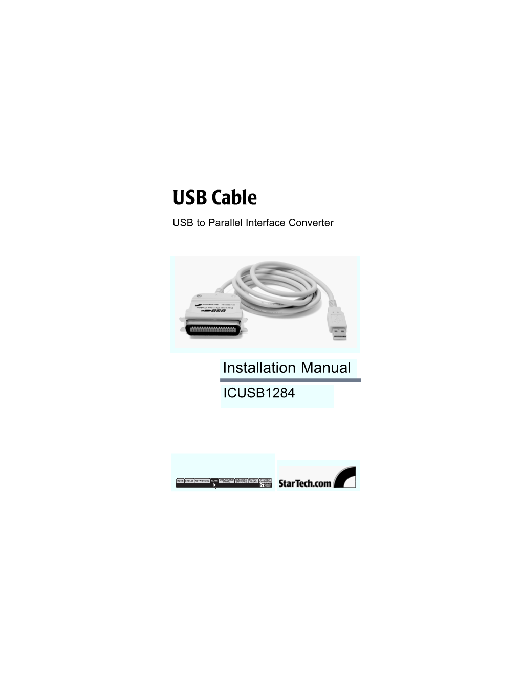 USB Cable USB to Parallel Interface Converter