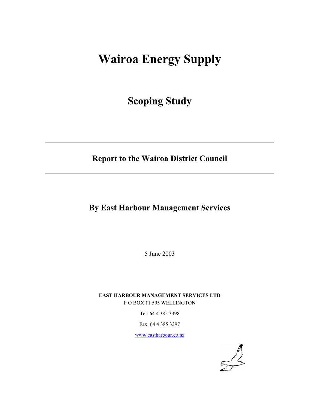 Wairoa Energy Supply