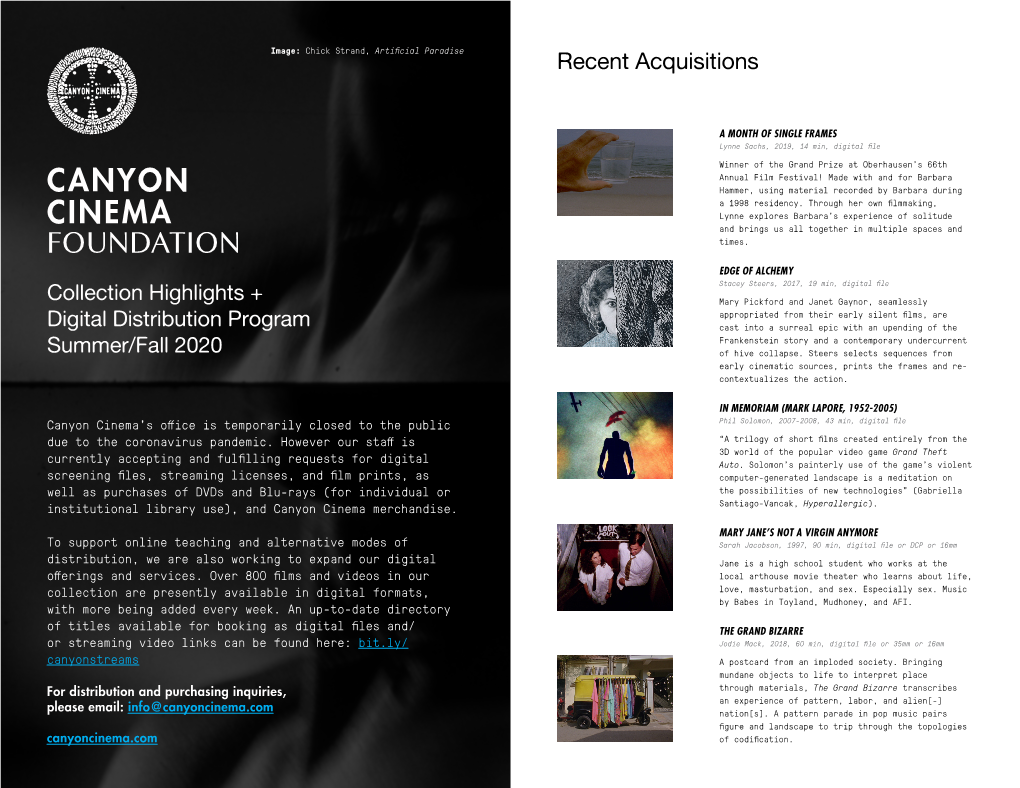 Canyon Cinema Foundation