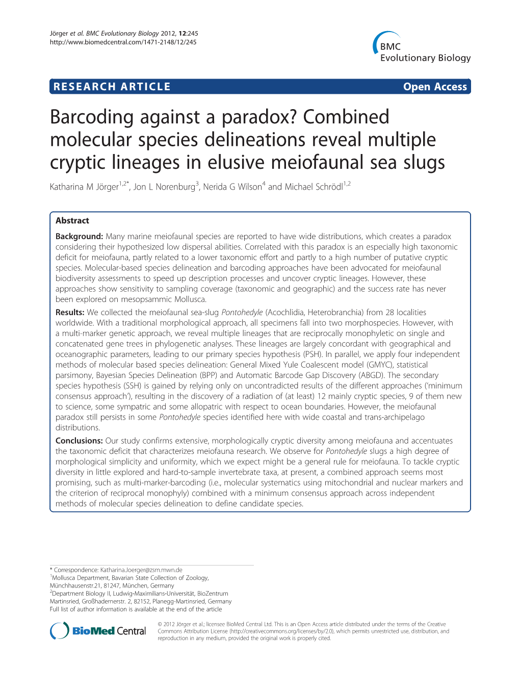 Barcoding Against a Paradox? Combined Molecular Species