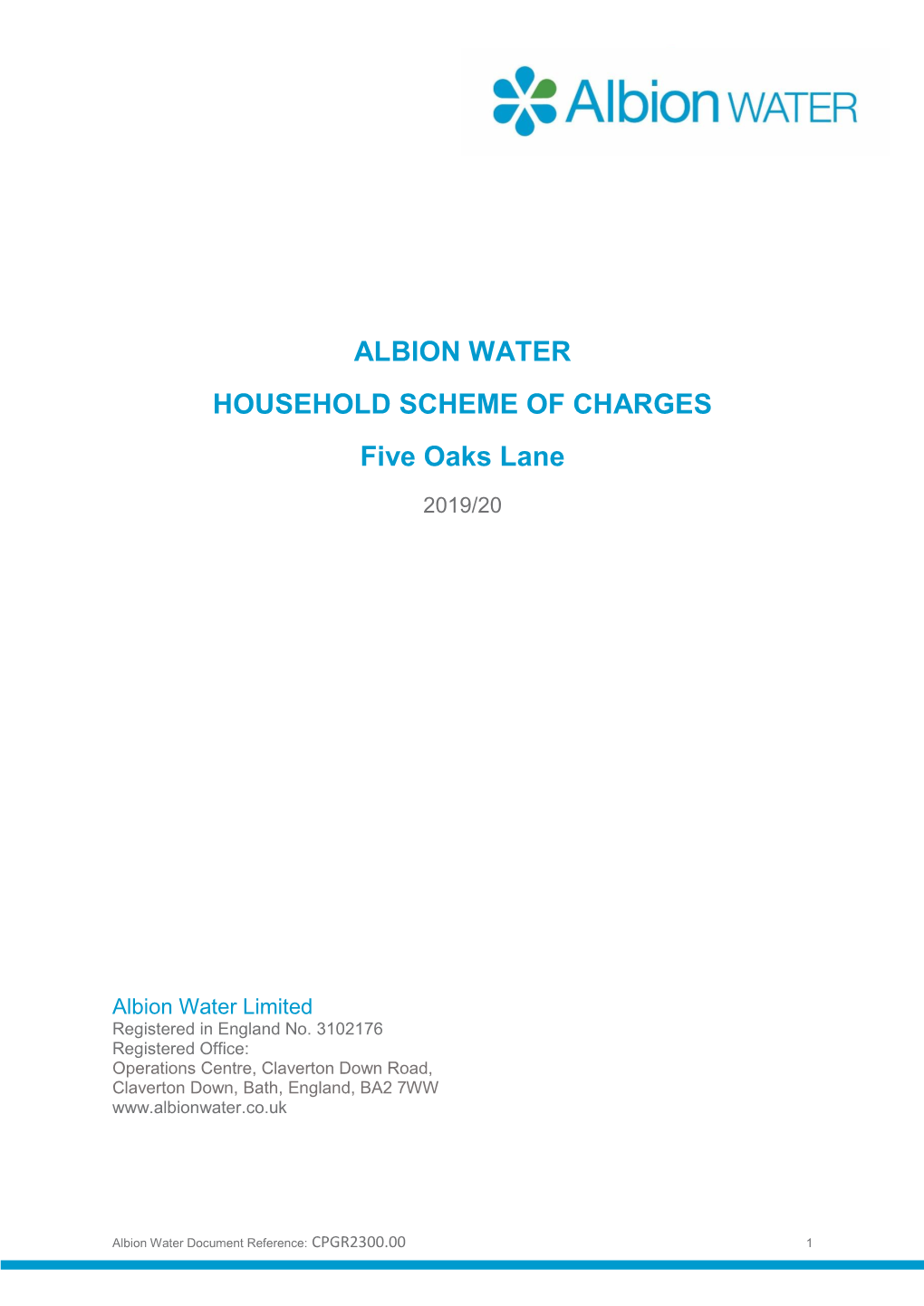 Oaklands Hamlet Household Scheme of Charges 2019 2020