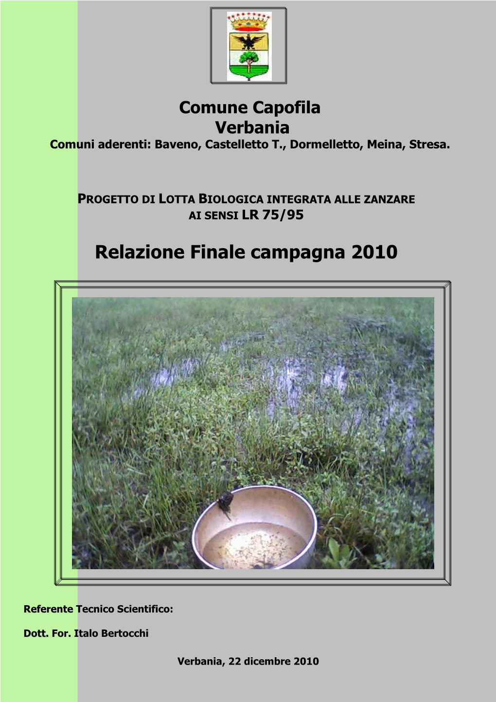 Relazione Finale Campagna 2010