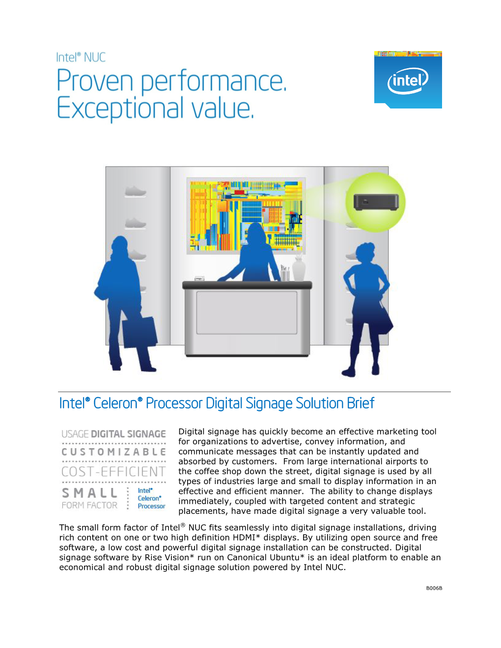 Intel® Celeron® Processor Digital Signage Solution Brief