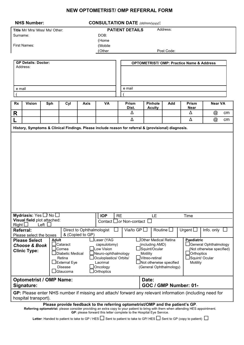 Optom Referral Form