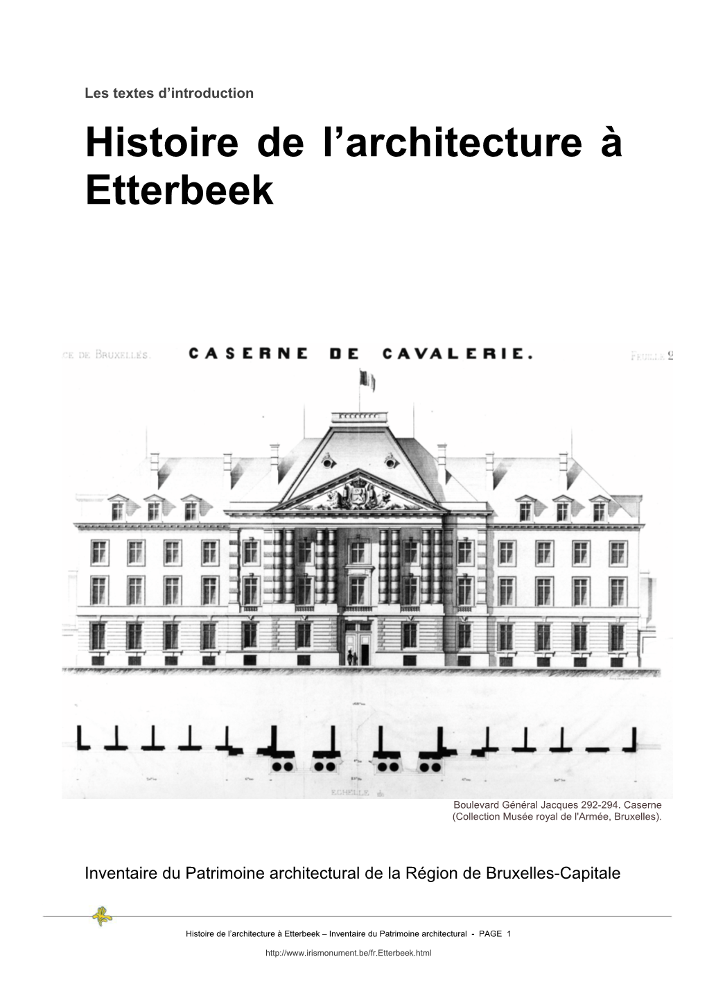 Histoire De L'architecture À Etterbeek