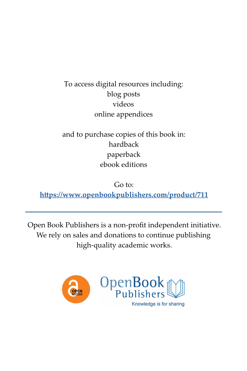 To Access Digital Resources Including: Blog Posts Videos Online Appendices