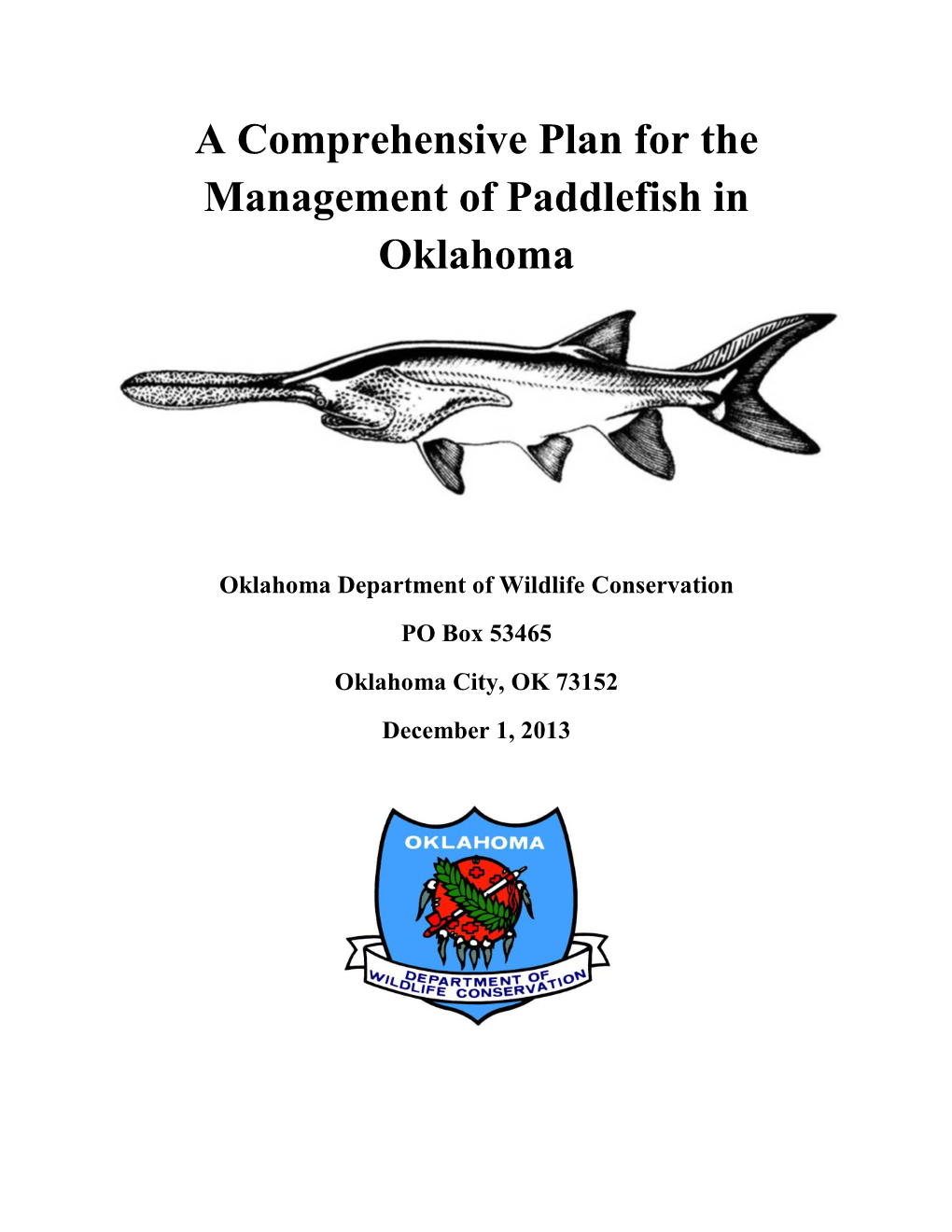 Oklahoma Paddlefish Management Plan